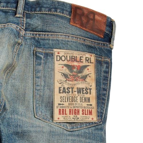 laydown detail image of Slim Fit Selvedge Denim Jeans