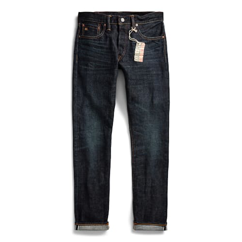 laydown image of Selvedge Slim Fit Denim Jean