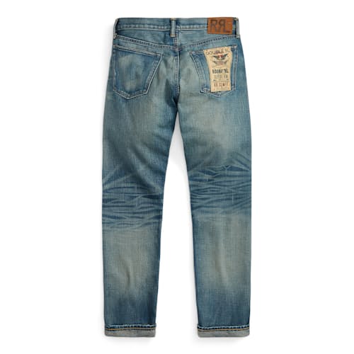 laydown image of Slim Fit Selvedge Denim Jeans