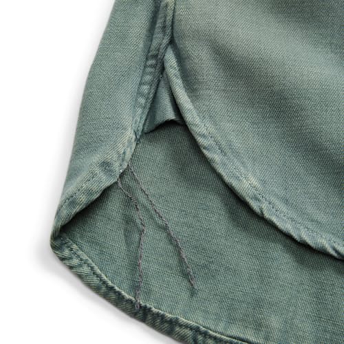 laydown image of Twill Petrol Work Shirt