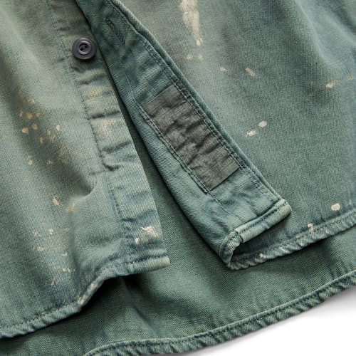 laydown image of Twill Petrol Work Shirt