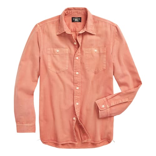 laydown image of Route Cotton Twill Work Shirt