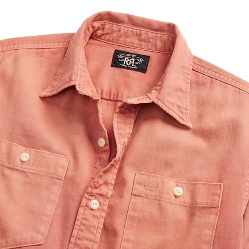 laydown image of Route Cotton Twill Work Shirt