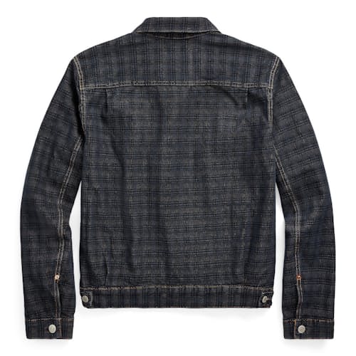 laydown image of Type 2 Jacquard Denim Trucker Jacket