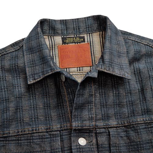 laydown image of Type 2 Jacquard Denim Trucker Jacket
