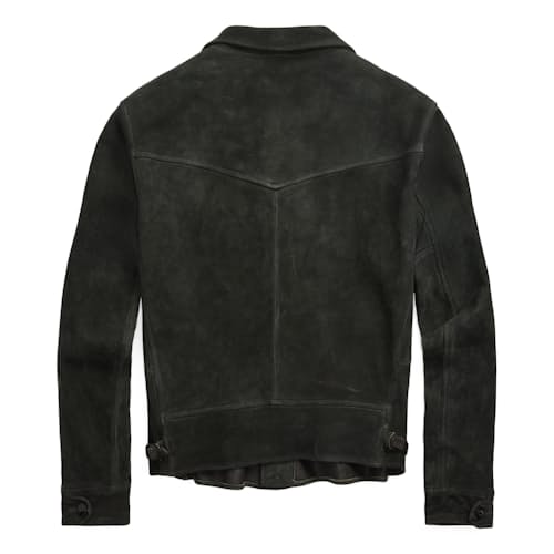 laydown image of Hadley Suede Moto Jacket