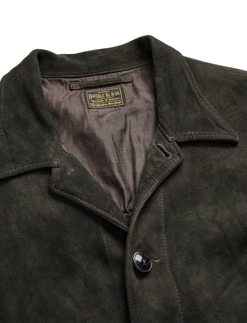 laydown detail image of Hadley Suede Moto Jacket