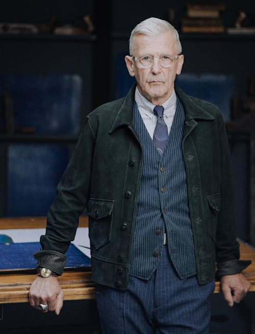 lifestyle image of Hadley Suede Moto Jacket