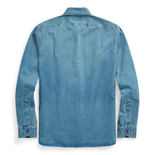 laydown image of Dockman Denim Workshirt