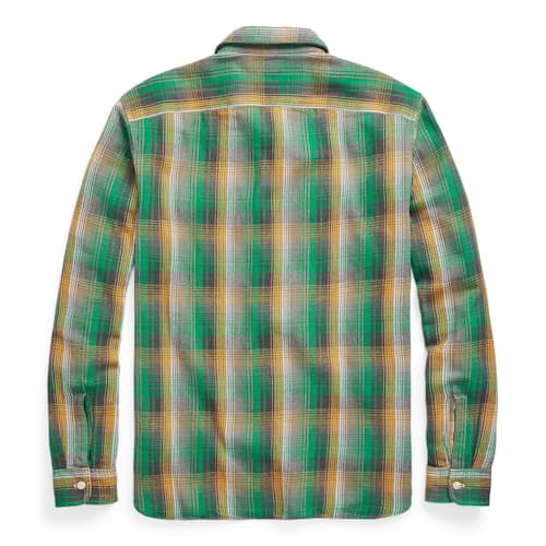 laydown image of Preston Plaid Twill Work Shirt
