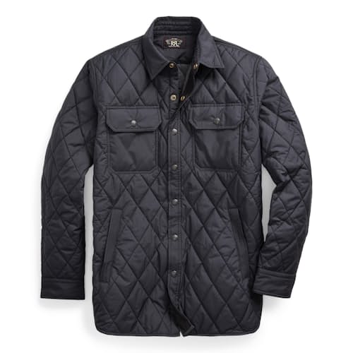 laydown image of Knox Nylon Quilted Work Shirt