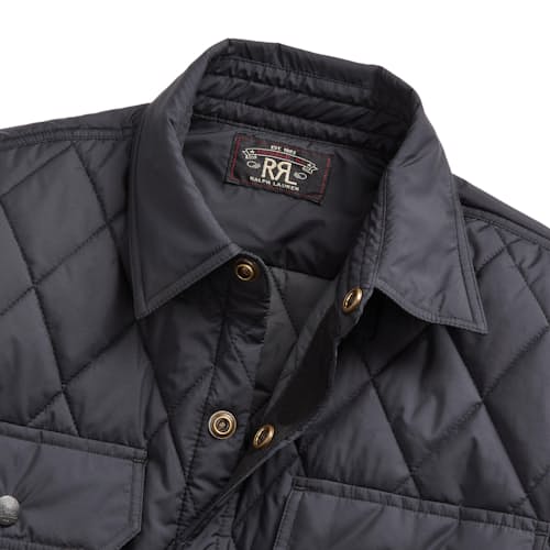 laydown image of Knox Nylon Quilted Work Shirt