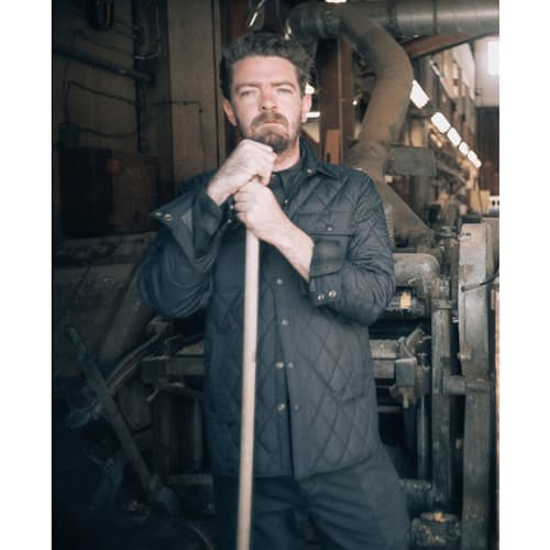 lifestyle image of Knox Nylon Quilted Work Shirt
