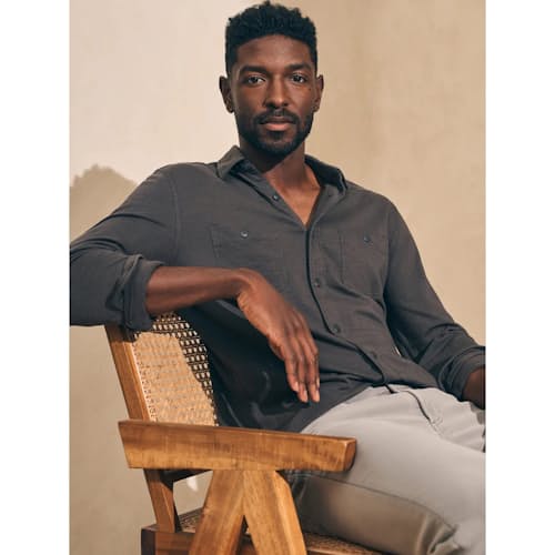 laydown image of Knit Seasons Long Sleeve Shirt