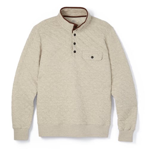 laydown image of Epic Quilted Fleece Pullover Sweater