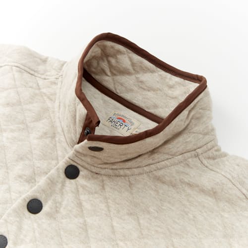 laydown image of Epic Quilted Fleece Pullover Sweater