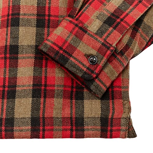 lifestyle image of Buckner Wool Camp Plaid Shirt