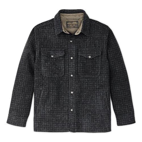 laydown image of Flannel Lined Mackinaw Wool Jac Shirt