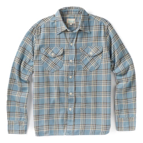 laydown image of Washed Flannel Workshirt - Exclusive