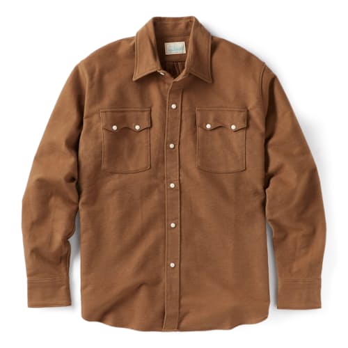 laydown image of Moleskin Pearl Snap Shirt