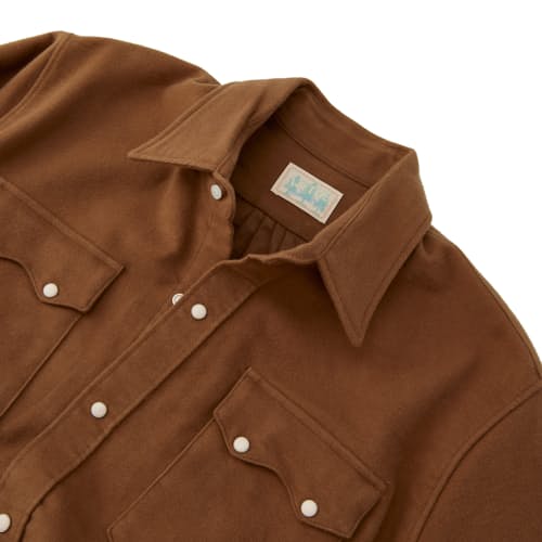 laydown image of Moleskin Pearl Snap Shirt
