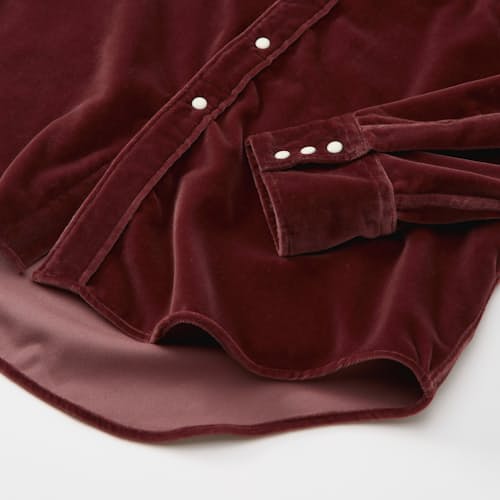 lifestyle image of Velvet Pearl Snap Shirt