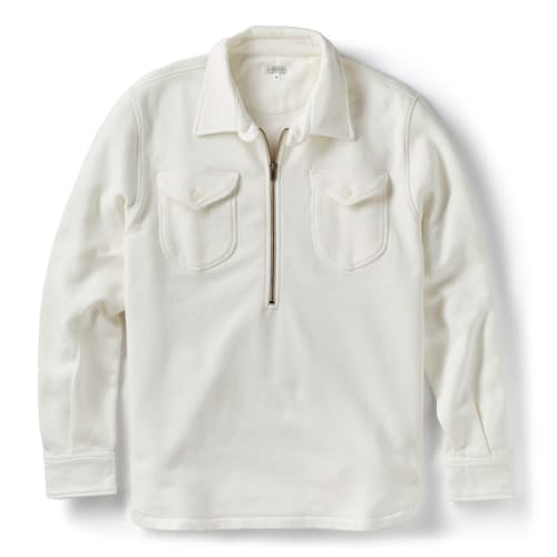laydown image of Half Zip Collared Sweatshirt