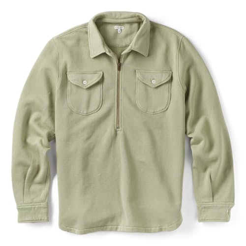 laydown image of Half Zip Collared Sweatshirt