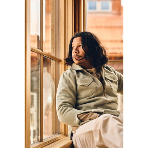 lifestyle image of Half Zip Collared Sweatshirt