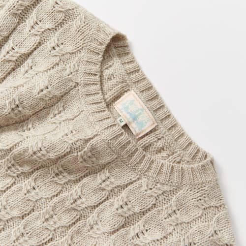 lifestyle image of Peruvian Cable Knit Sweater