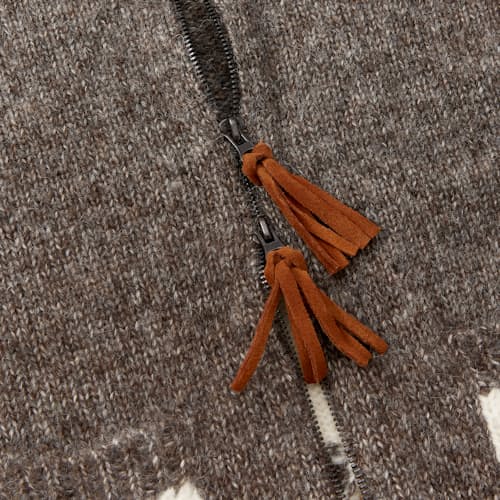 lifestyle image of Handknit Alpaca Blend Mallard Flight Cowichan