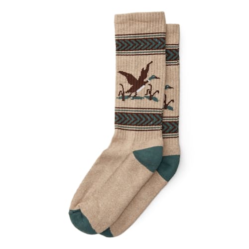 laydown image of Recycled Cotton Jacquard Camp Socks