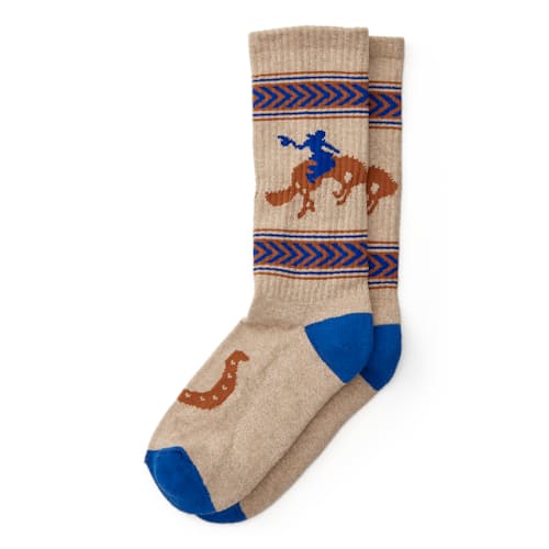 laydown image of Recycled Cotton Jacquard Camp Socks