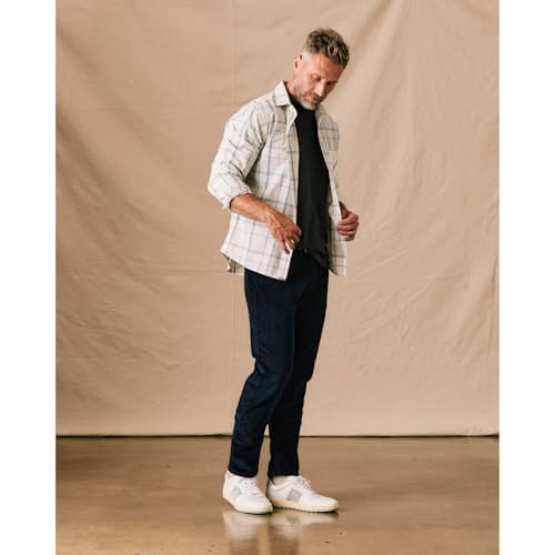 on model image of 365 Corduroy Pant - HB Slim