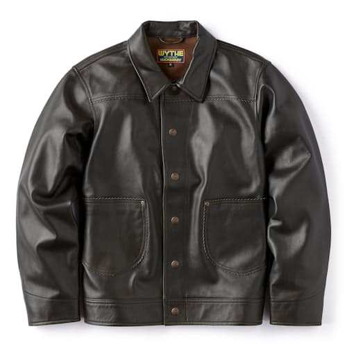 laydown image of Feathered Lambskin Ranch Jacket