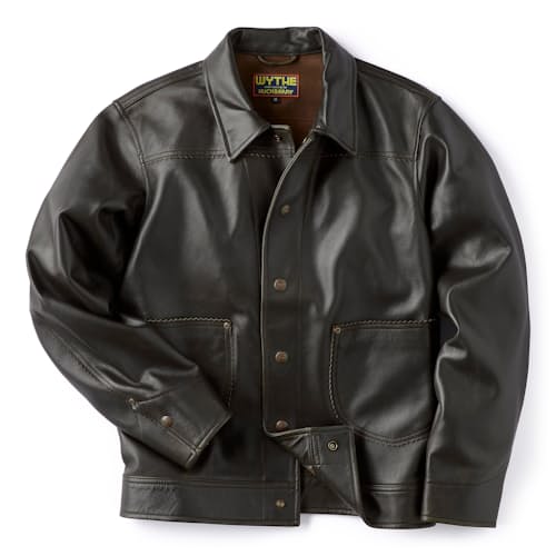 laydown image of Feathered Lambskin Ranch Jacket