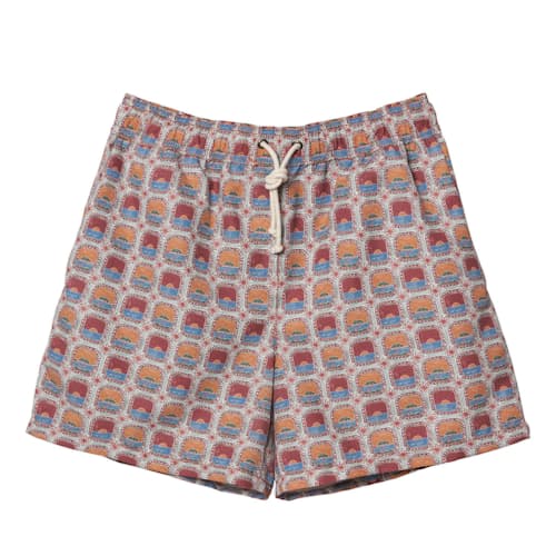 laydown image of Napoli Sunset Swim Shorts - 5"