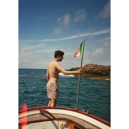 laydown image of Napoli Sunset Swim Shorts - 5"