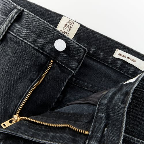 laydown detail image of The Pen Slim Stretch Selvedge Denim Jeans