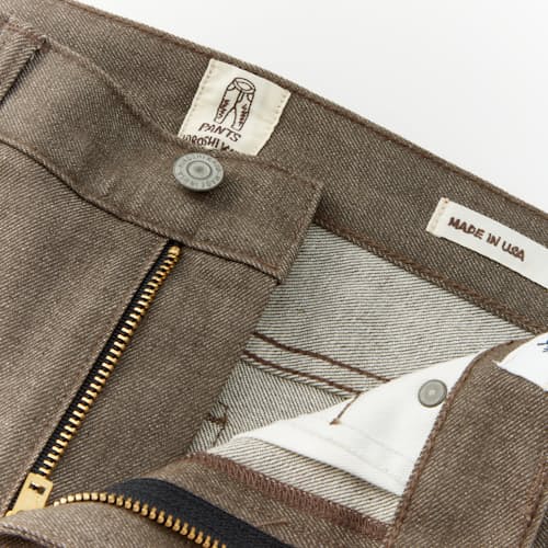 laydown detail image of The Pen Slim Stretch Selvedge Denim Jeans
