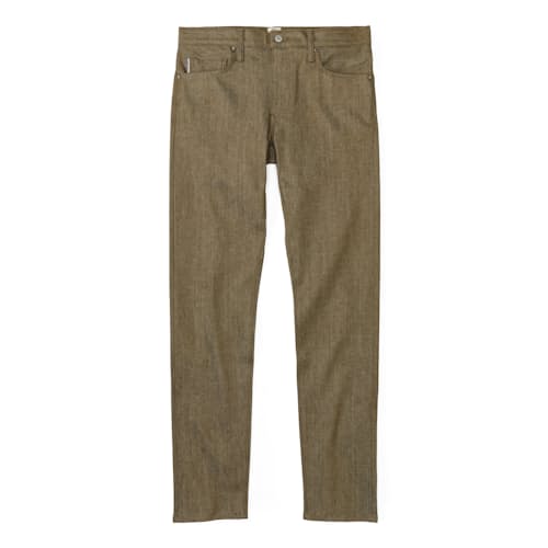 laydown image of The Pen Slim Stretch Selvedge Denim Jeans