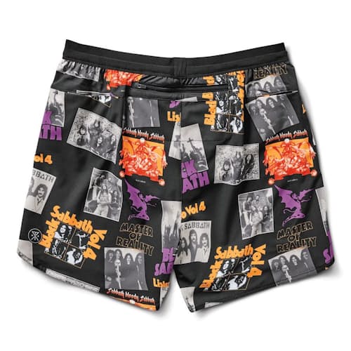 laydown image of Black Sabbath Alta Run Shorts - 5"