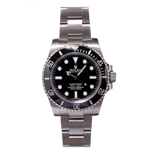 laydown image of Rolex Ref. 114060 Submariner