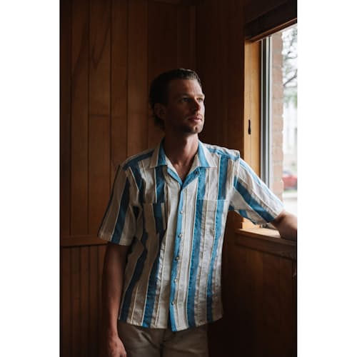 lifestyle image of Striped Pearl Snap Shirt