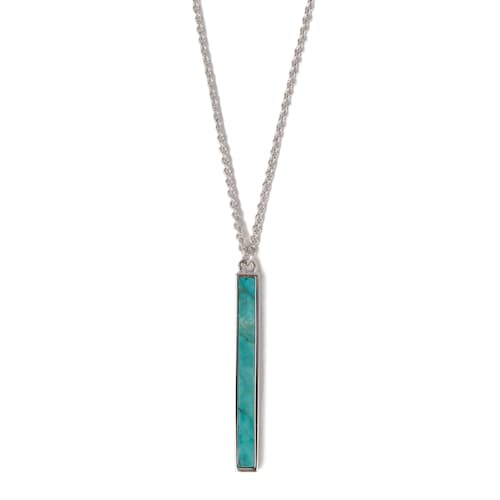 lifestyle image of Women's Silver Turquoise Pendant