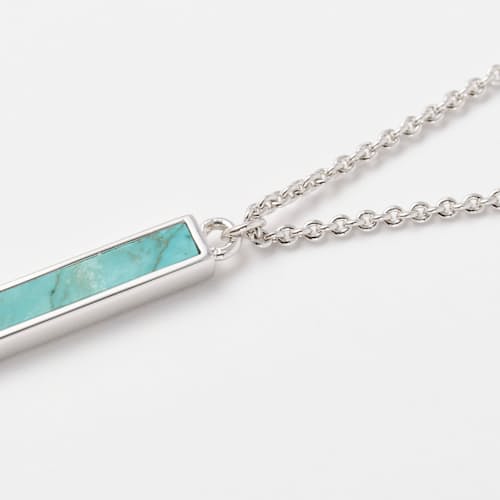 laydown detail image of Women's Silver Turquoise Pendant