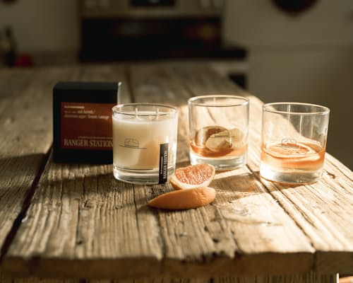 lifestyle image of Old Fashioned Candle  8 oz