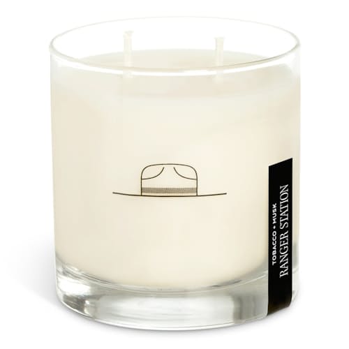laydown image of Tobacco + Musk Candle