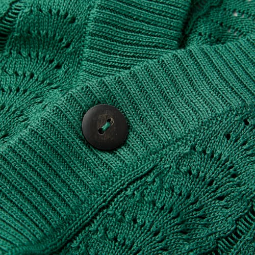 laydown image of Textured Pima Cotton Cardigan