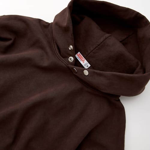 laydown image of Heavyweight Double Snap Hoodie
